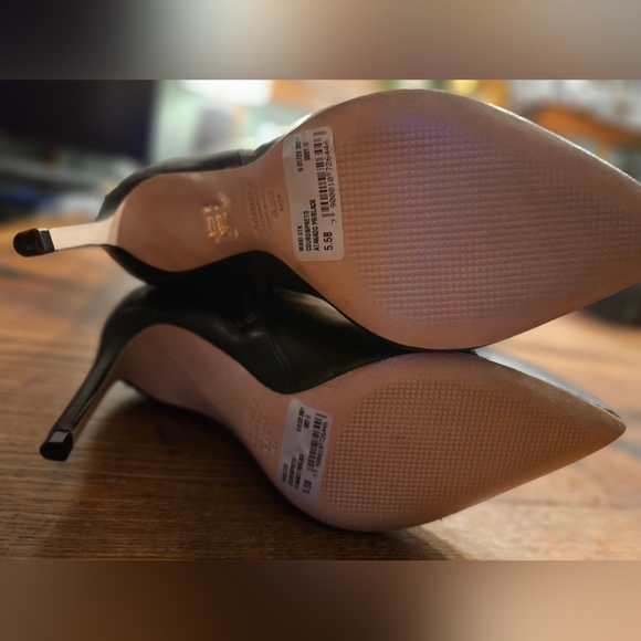 Schultz Mikki Black Over the Knee Stiletto Heel Leather Boots (Women) 5.5 - Picture 6 of 8